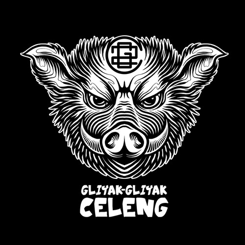 Art t-shirt with the title 'Gliyak-Gliyak Celeng'