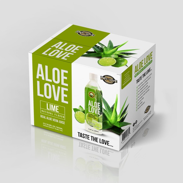 Juice packaging with the title 'package and Logo design'