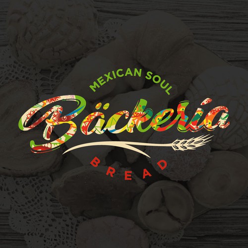 Design with the title 'authentic Mexican bakery'