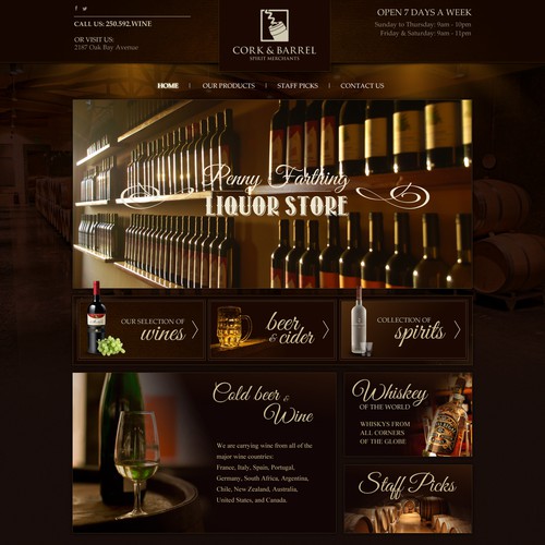 Vintage website with the title 'A website for the Spirit Merchants'