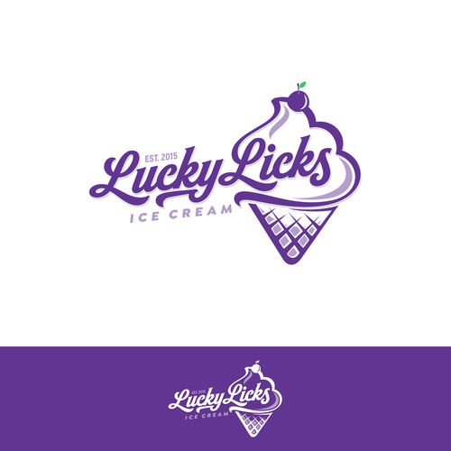 Berry logo with the title 'Lucky Licks Ice Cream'