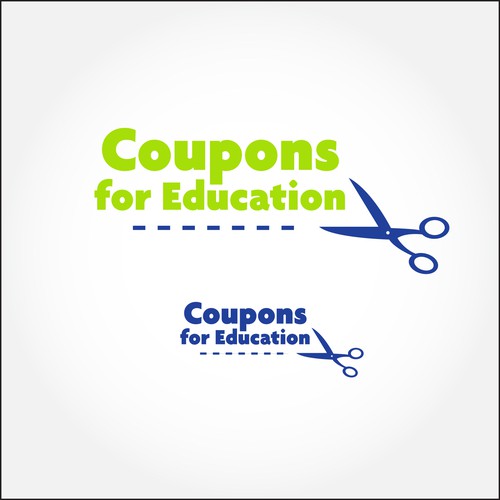 Coupon company logo with the title 'Logo Proposal for Coupons for Education'