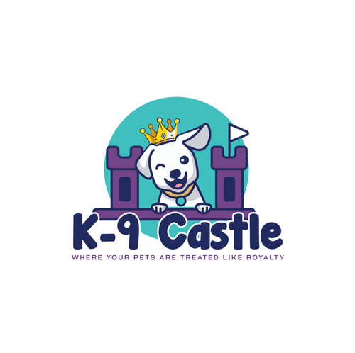 Pet grooming logo with the title 'Logo design for k-9 Castle'