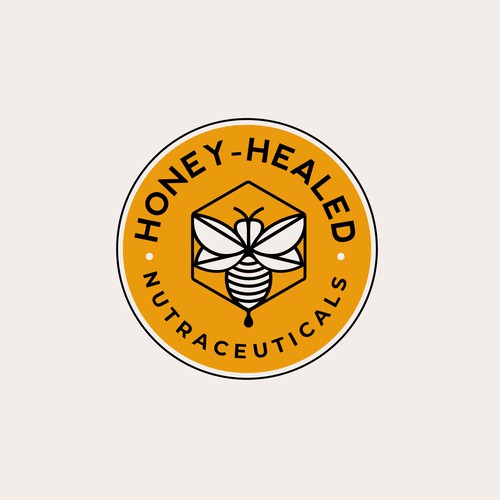 Healthy food design with the title 'Bee-Inspired Logo for Supplement Brand'