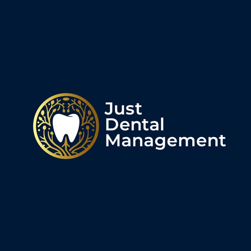 Corporate identity logo with the title 'Professional Logo Design for Just Dental Management (JDM)'