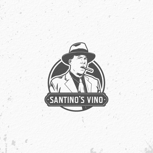 Mafia logo with the title 'Santino's Vino'