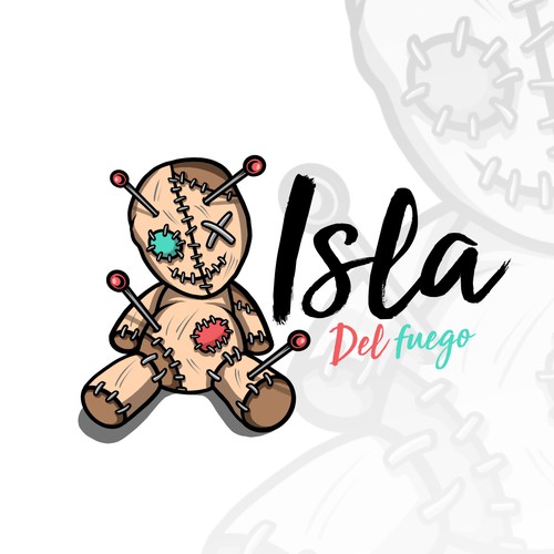 Voodoo design with the title 'ISLA DEL FUEGO'