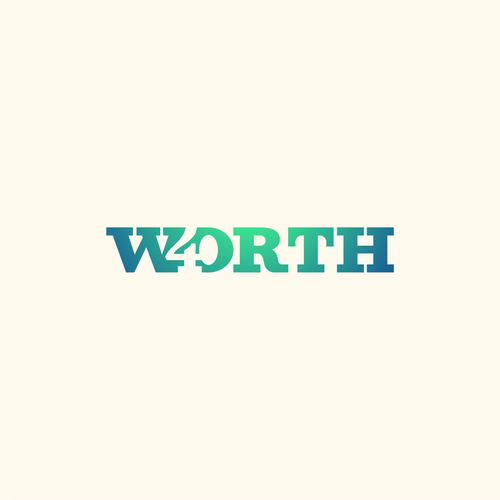 Birthday logo with the title 'Worth 40 - Concept for 40th birthday logo'
