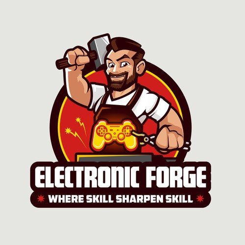 Video game logo with the title 'Electronic Forge (logo)'
