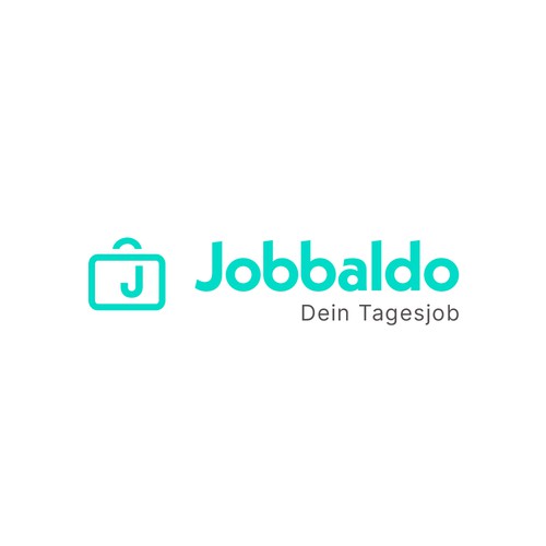 Turquoise logo with the title 'Logo Concept | Jobbaldo'
