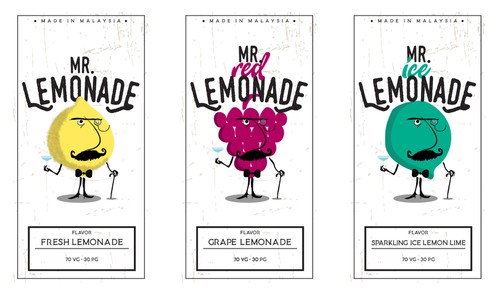 Lemonade label with the title 'Custom label for lemonade product range'