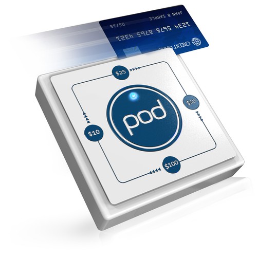 Prototype design with the title 'Product design for Pod, an Indianapolis tech startup!'