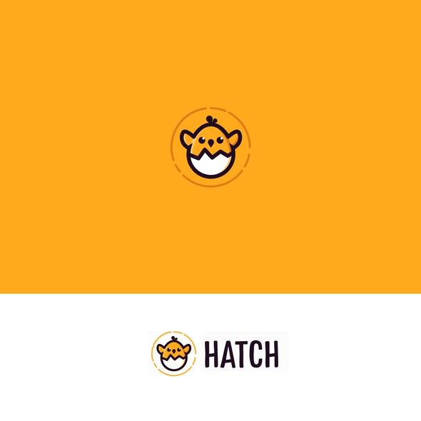 Hatch logo with the title 'Logo design'