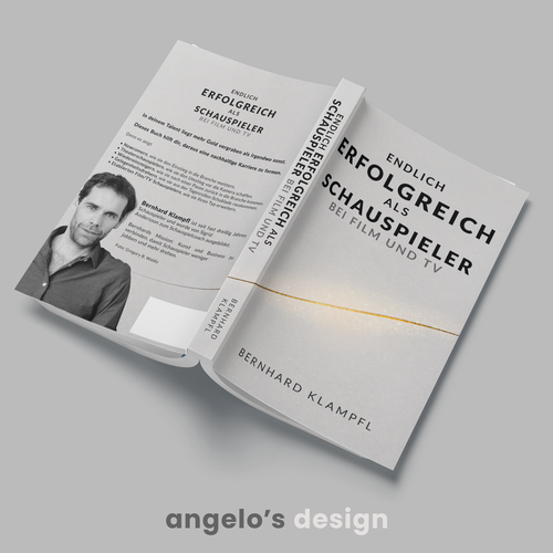 Professional book cover with the title 'Endlich Erfolgreich als Schauspieler — Book Cover Design'