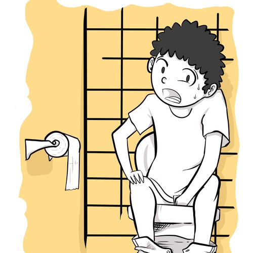 Manga design with the title 'illustration'