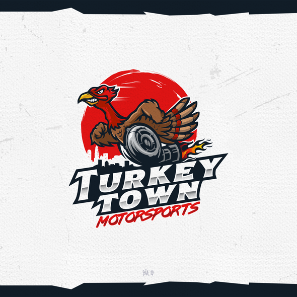 Motocross logo with the title 'A logo for Turkey Town Motorsports'