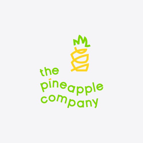 Pineapple logo with the title 'Logo design for a snack bar'