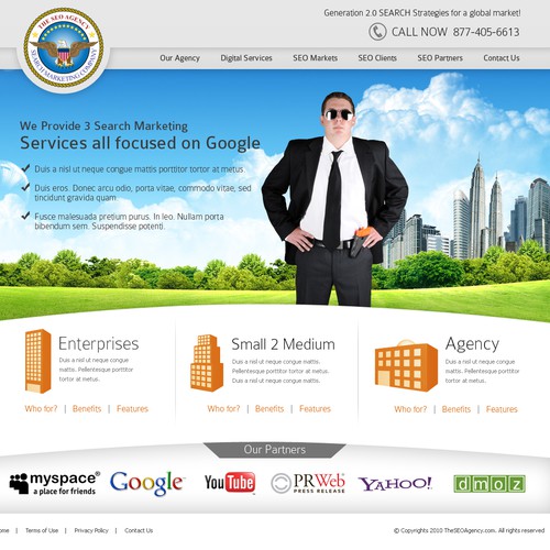 Security website with the title 'Creative Geniuses Needed -  TheSEOAgency.com Needs a FaceLift'