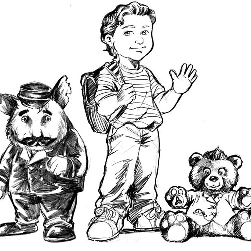 Boy artwork with the title 'illustration required'