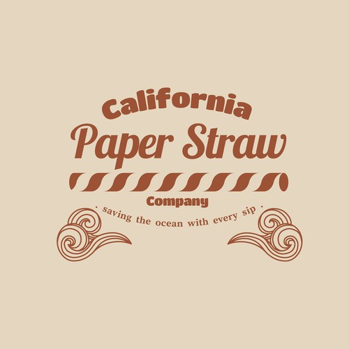 Eco-friendly logo with the title 'Logo for Biodegradable Straw Company'