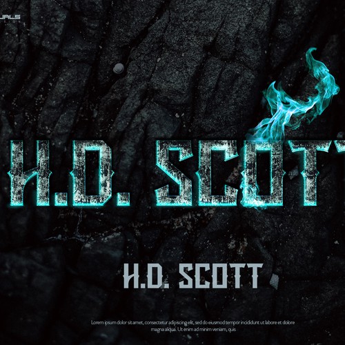 Author logo with the title 'Logo concept for "H.D. Scott"'