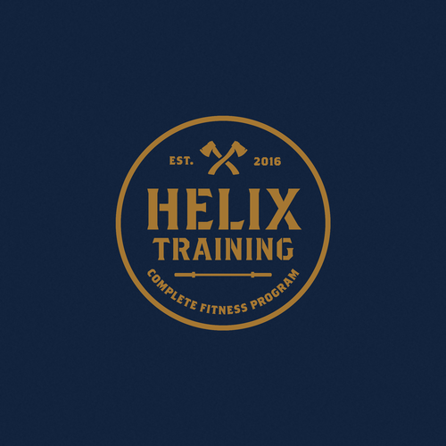 Bodybuilding logo with the title 'Helix Training'