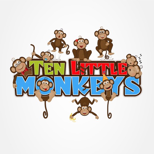 Number 10 logo with the title 'Ten little monkyes'