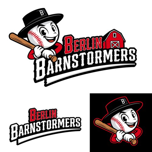 Baseball logo with the title 'Berlin Barnstormers'