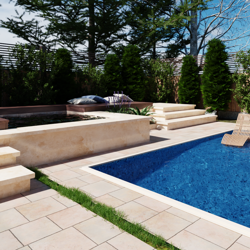 Architecture design with the title '3D Landscaping Project'