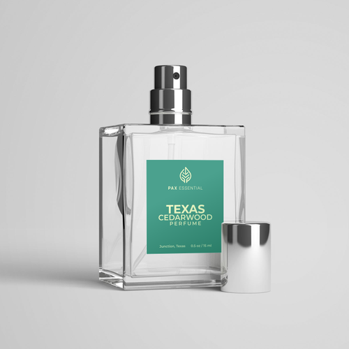 3D label with the title 'Perfume Sticker Design '