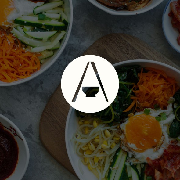 Asian food logo with the title 'AURORE'