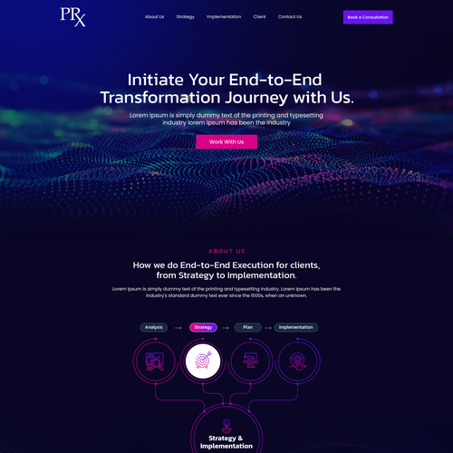 Consultant website with the title 'High-End Consulting Website Design'