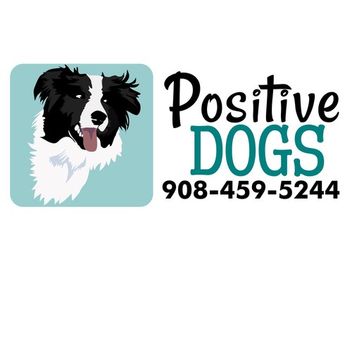 Dog training logo with the title 'Logo for Positive DOGS '