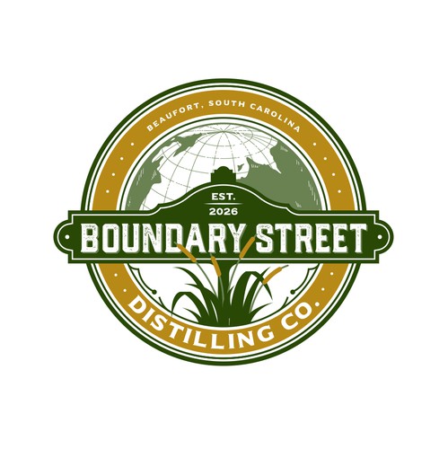 Distillery logo with the title 'Boundary Street Distilling Co'