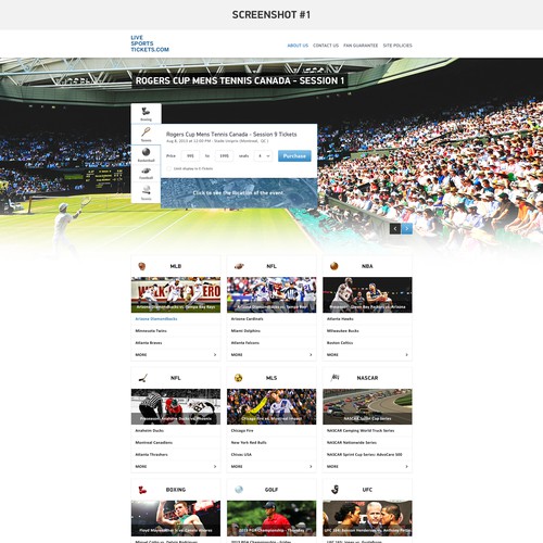 Ticket design with the title 'Sport Tickets'