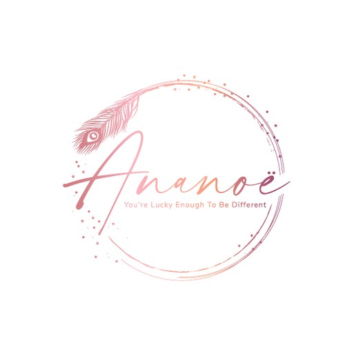 Feather logo with the title 'Bohemian logo for women clothing'