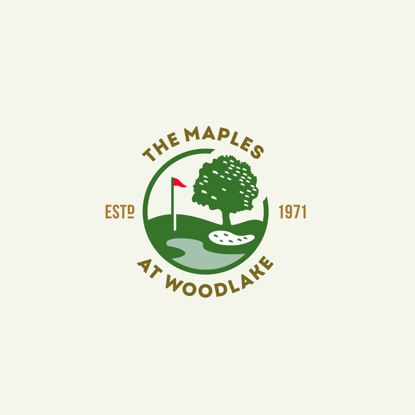Golf brand with the title 'The Maples at Woodlake Logo'