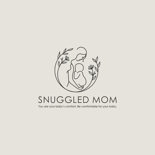 Support logo with the title 'Snuggled Mom'