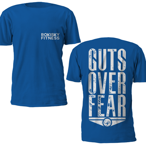 Textured design with the title 'T-Shirt Design for ROKISKYFITNESS'