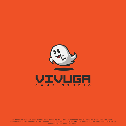 Ghost logo with the title 'Logo Design'
