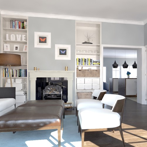 Interior design illustration with the title 'Interior design'