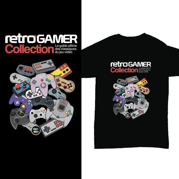 印有“Retro Gamer t恤”字样的电脑t恤