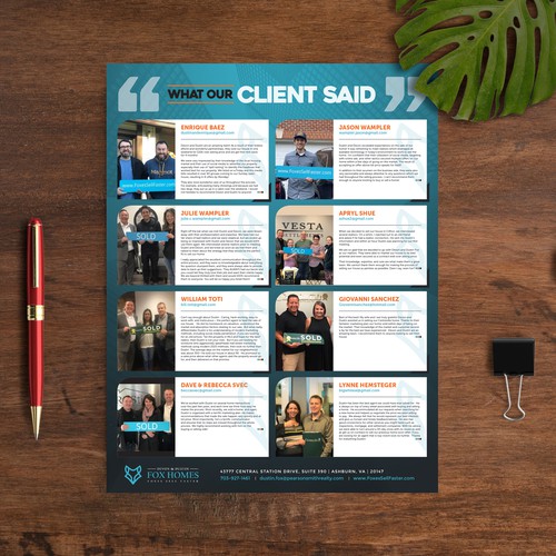 Testimonials design with the title 'Highlight theTestimonials!'