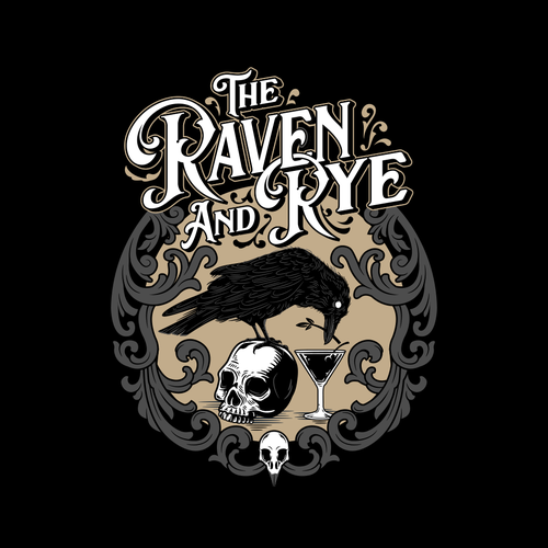 Gothic design with the title 'Logo for Raven & Rye'