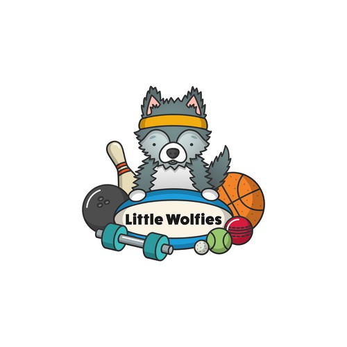 Illustration brand with the title 'Little Wolfies'