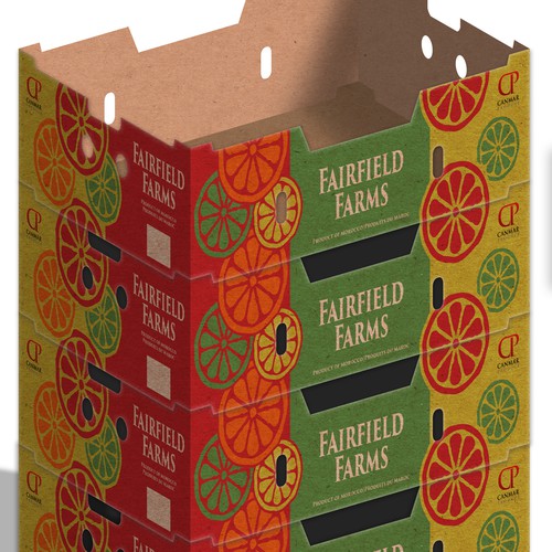 Agriculture packaging with the title 'Design of the box for Canmar Produce'