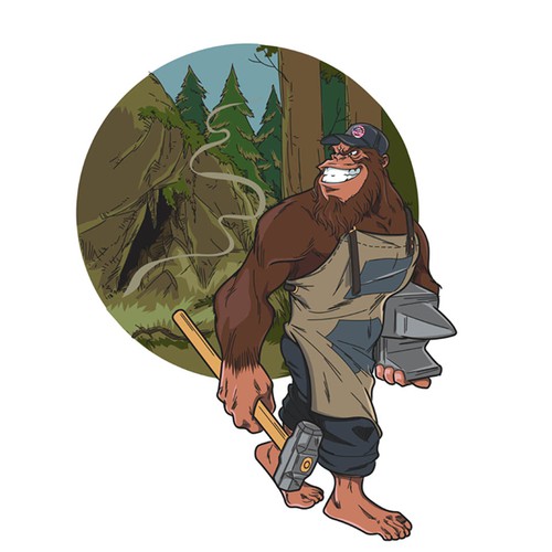 Bigfoot design with the title 'Bigfoot mascot '