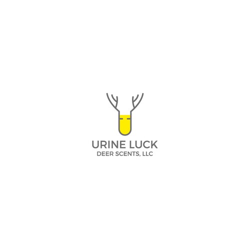 Test tube logo with the title 'Urine Luck logo'
