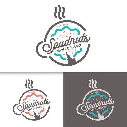 Coral design with the title 'Spudnuts'