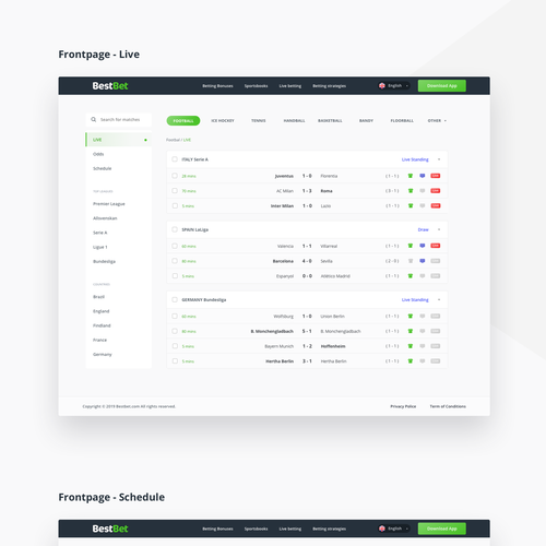 Score design with the title 'Scores'